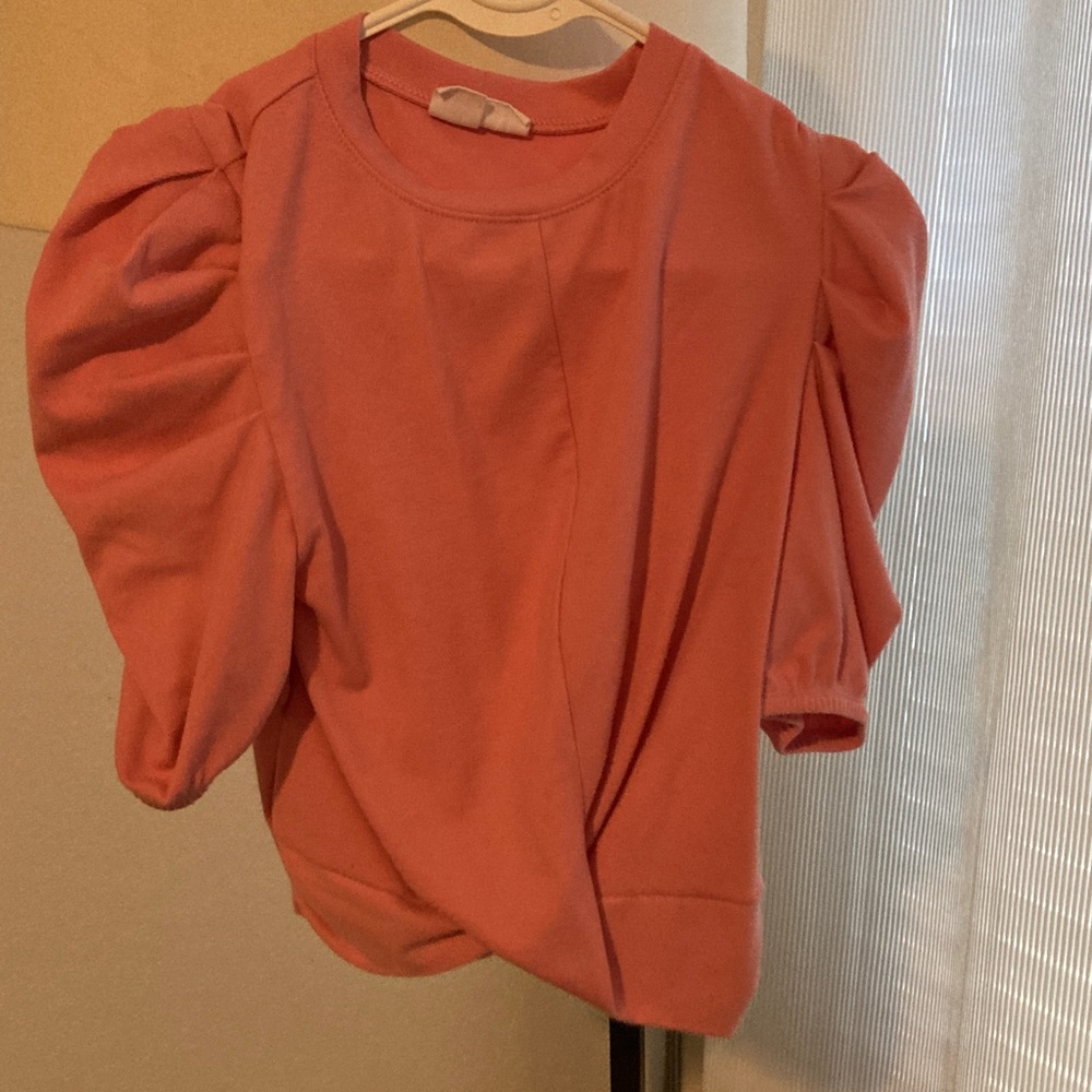 Melrose and Market Coral Puff Sleeve Blouse